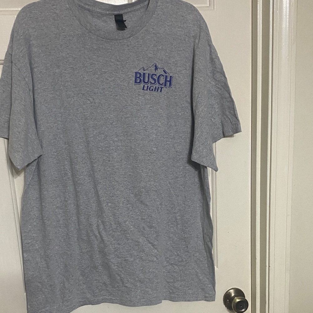 Gildan Heather Gray Busch Light Logo Tee